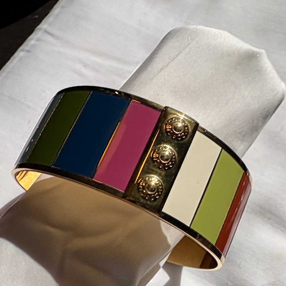 Coach Multicolor Enamel Legacy Bracelet